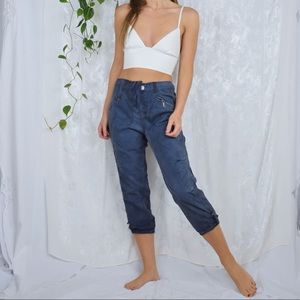 free people blue joggers